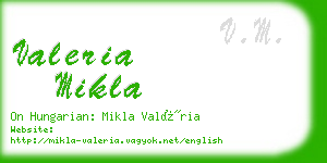 valeria mikla business card